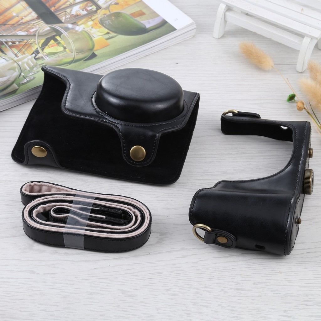 Full Body Camera Bag For Samsung Galaxy Camera EK-GC100 / EK-GC110 / EK-GC200 PU Leather Protective 
