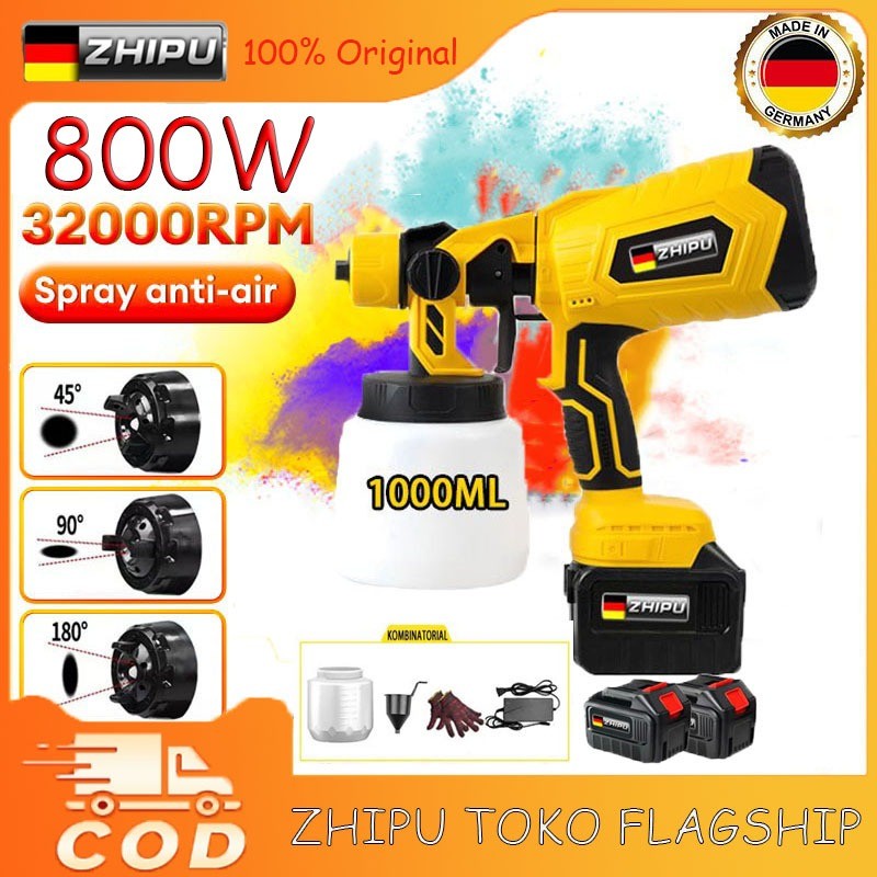 Heavy Duty ZHIPU Spray gun baterai Spray cat semprot Alat semprot cat Spray cat Spraygun cat semprot