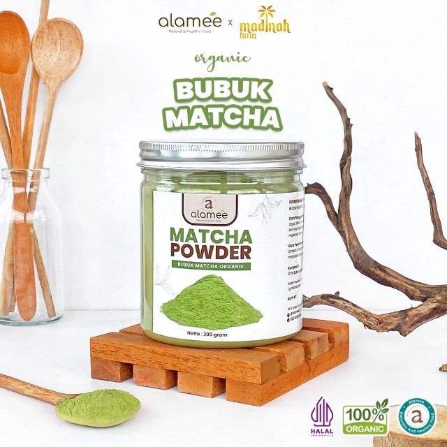 

ALAMEE Matcha Powder Minuman Teh Matcha Pure PREMIUM Matcha Tea Powder Tanpa Campuran Gula 200gr madinah madinah