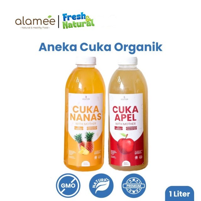 

ALAMEE Cuka Apel Nanas Original Vinegar With Mother Premium Organik Pine Apple Cider Vinegar fresh and natural