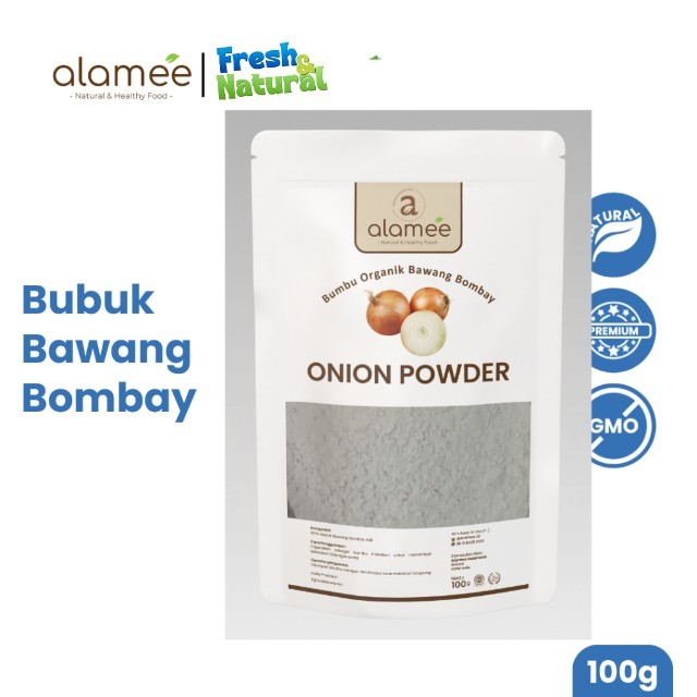 

ALAMEE Bawang Bombay Bubuk Onion Powder Ground Spice Bumbu Bombai Dapur Organik Tanpa Campuran 100gr fresh and natural