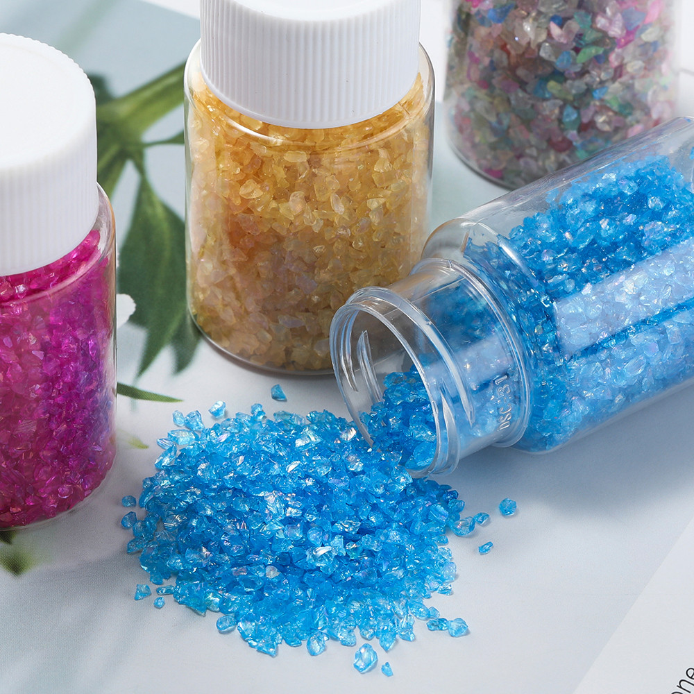 

30g/Bottle Irregular Glass Crushed Stone Crystal Gravel Filling for DIY Epoxy Resin Mold Filler Craft Decorative Nail Art Filler