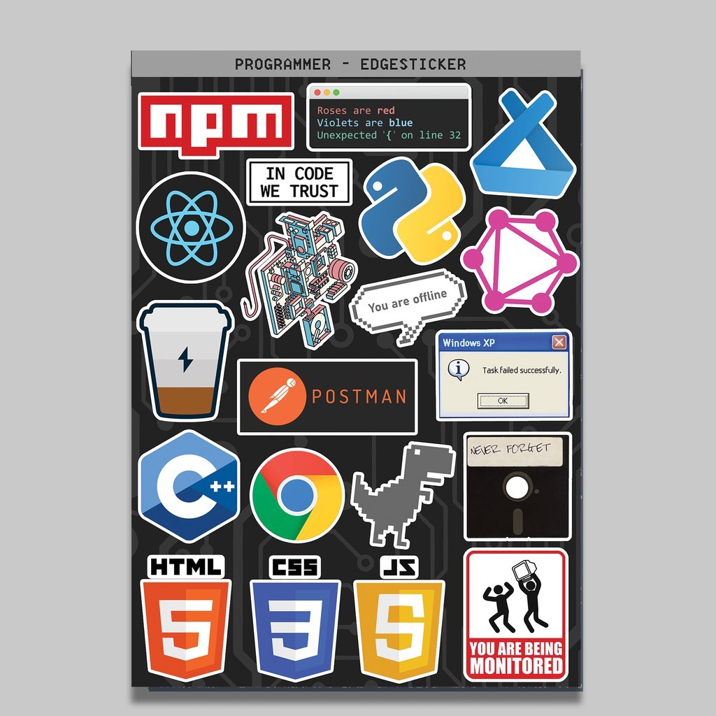 

Sticker Aesthetic PROGRAMMER Sticker Tumbler