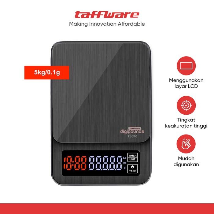 Taffware Digipounds Timbangan Dapur Mini Digital 5000g 0.1g TSC5