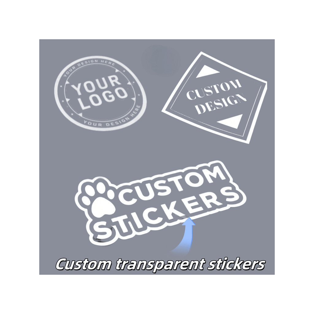 

100 Custom Die Cut Clear Stickers Pack. Your custom sticker or decal cut to any shape. We make stickers from your