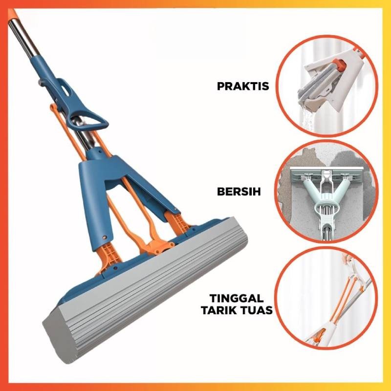 PEL LANTAI KARET  LANTAI PERAS  SPONS | SPONGE RUBBER ADJUSTABLE MOPS Pengering Lantai