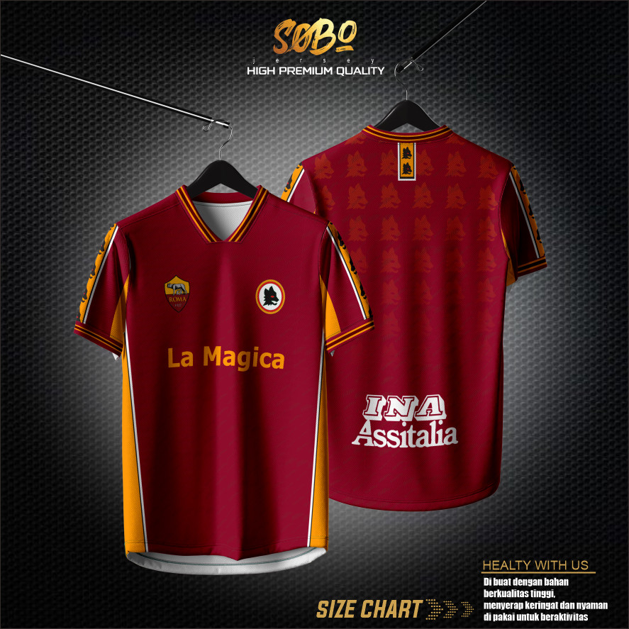 Jersey Retro Fantasy AS ROMA  || Jersey Retro || Jersey Clasic  || Jersey VintageCO
