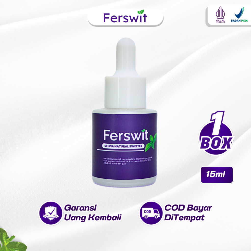 

Ferswit Pemanis Alami Dari Daun Stevia 15ml Ready Stock