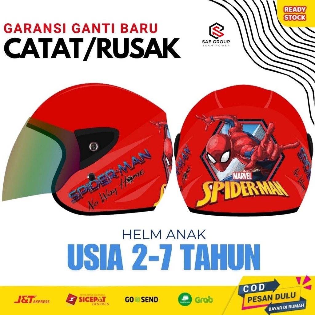 Helm Anak Kecil Junior Umur 1 2 3 4 5 6 7 Tahun Perempuan Lucu