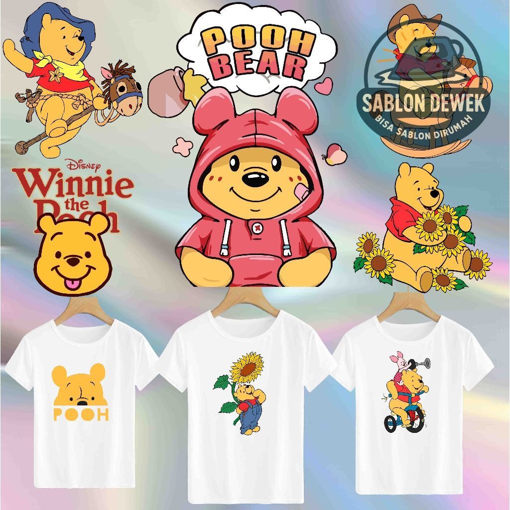 

SABLON STICKER DTF UKURAN 14CM TEMA WINNIE THE POOH V2