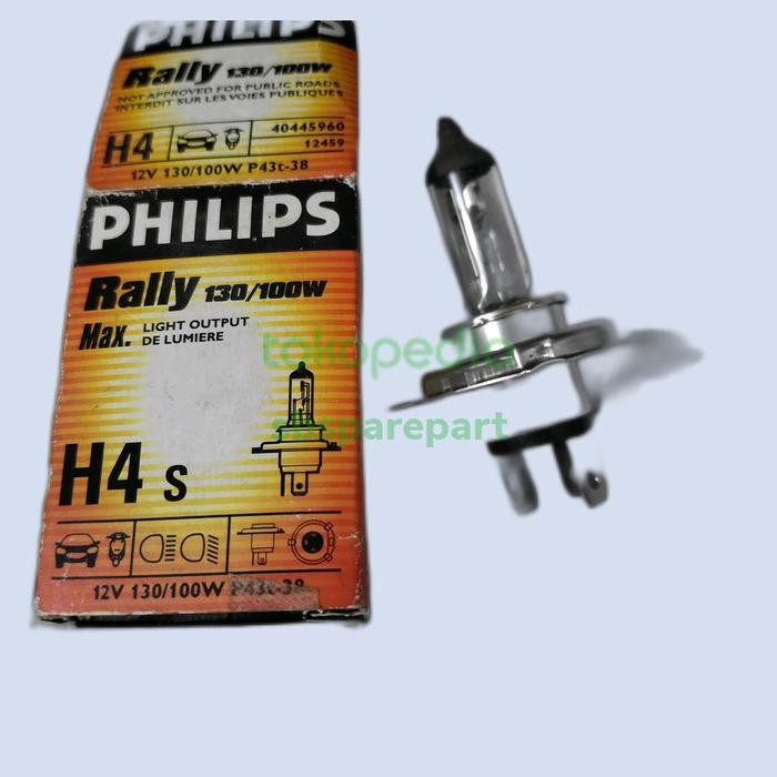 Bohlam Philips H4 Rally 130/100w TOP