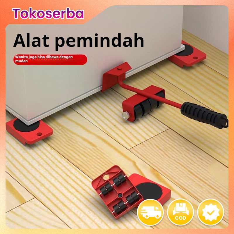 Artefak bergerak bergerak katrol universal angkat furnitur tempat tidur kabinet kulkas alas pindahka