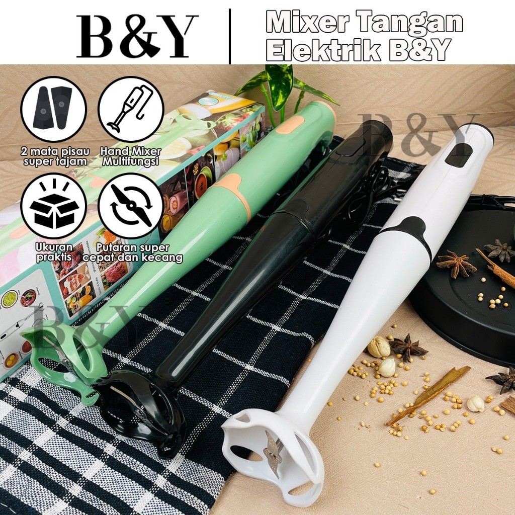 Mixer Hand Mini Kocokan Stainless Steel / Pengocok Mixer Krim Listrik / Mixer Hand Mini Multi Fungsi