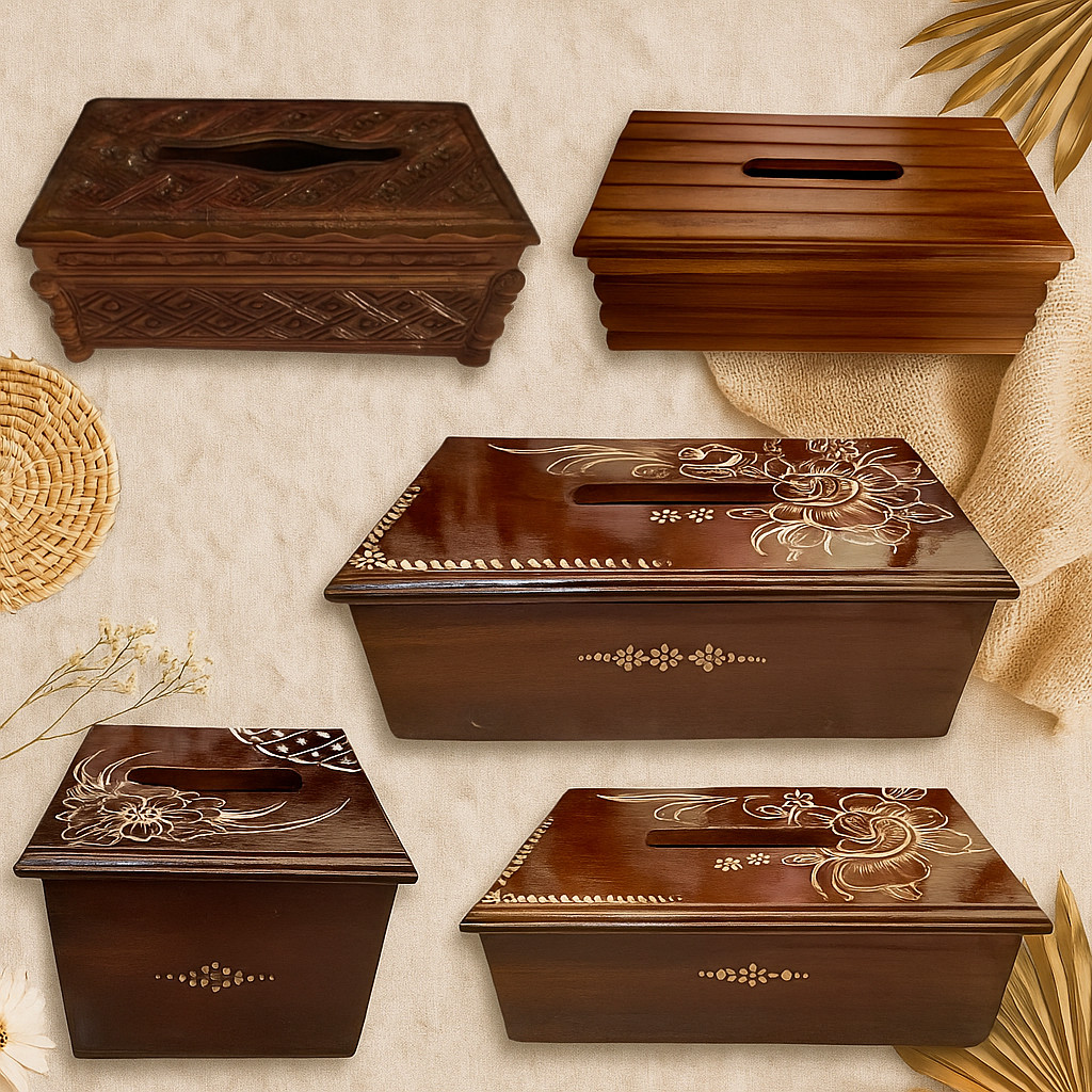TEMPAT TISU KAYU JATI / KOTAK TISU KAYU JATI