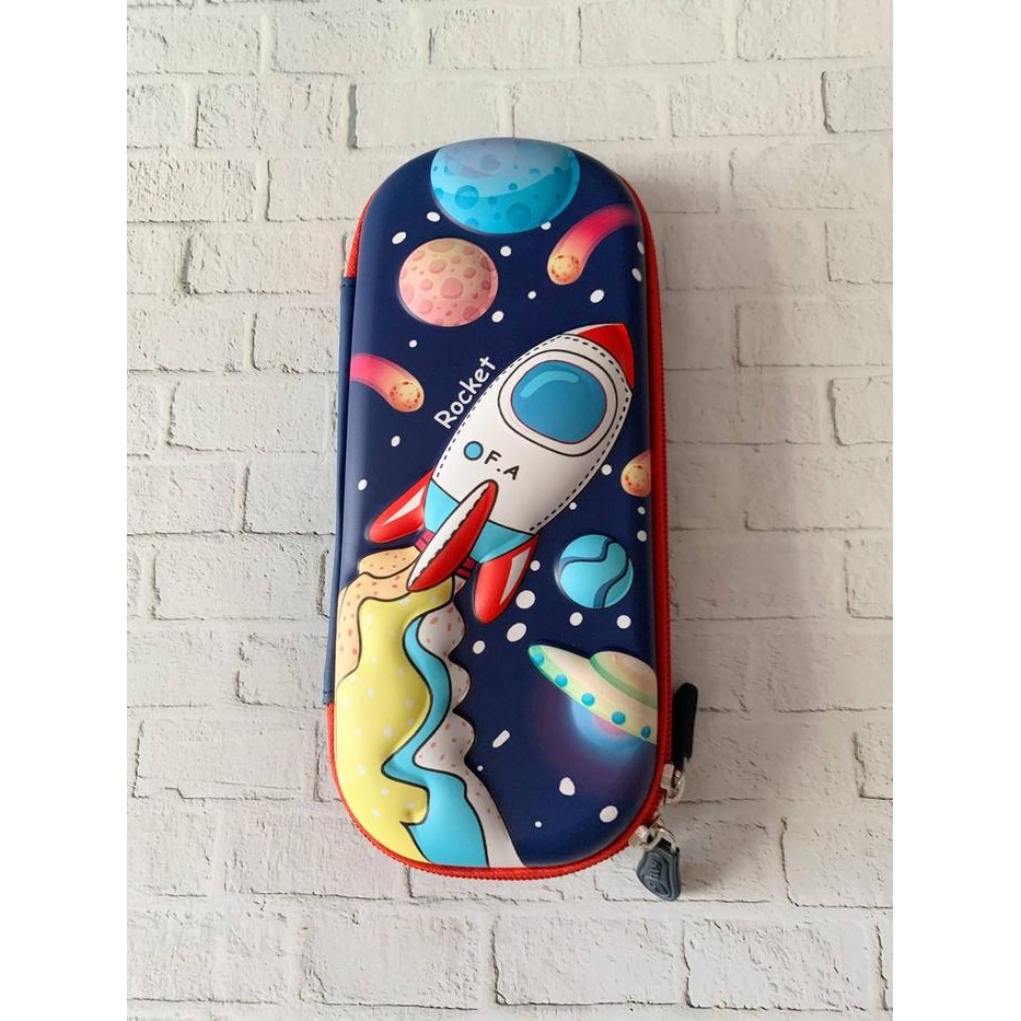 

[New Arrival] Tempat Pensil Kotak Pensil Anak Karakter 3D Timbul Waterproof EVA - Rocket 1
