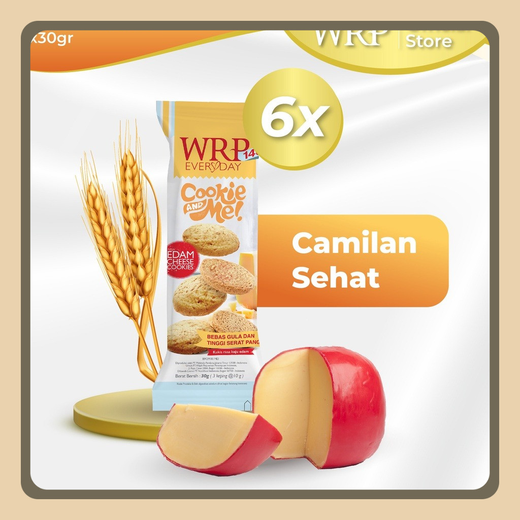 

WRP Edam Cheese Cookies 30g (Bundle 6) - Camilan Diet