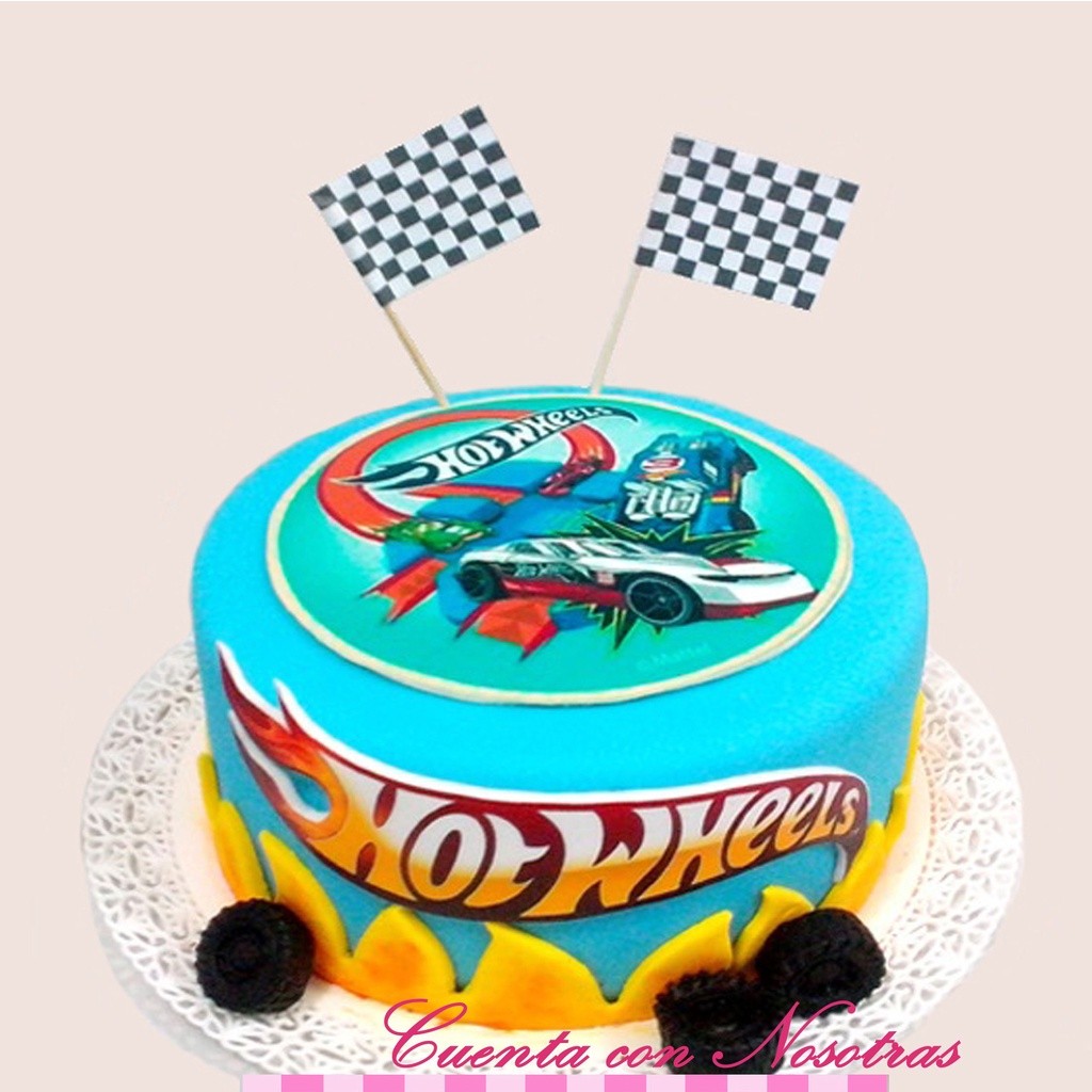 ISI 24 PCS CAKE TOPPER BENDERA BALAP RACING / TOPPER CAKE CUPCAKE TEMA BALAP, HOT WHEELS, CARS DLL