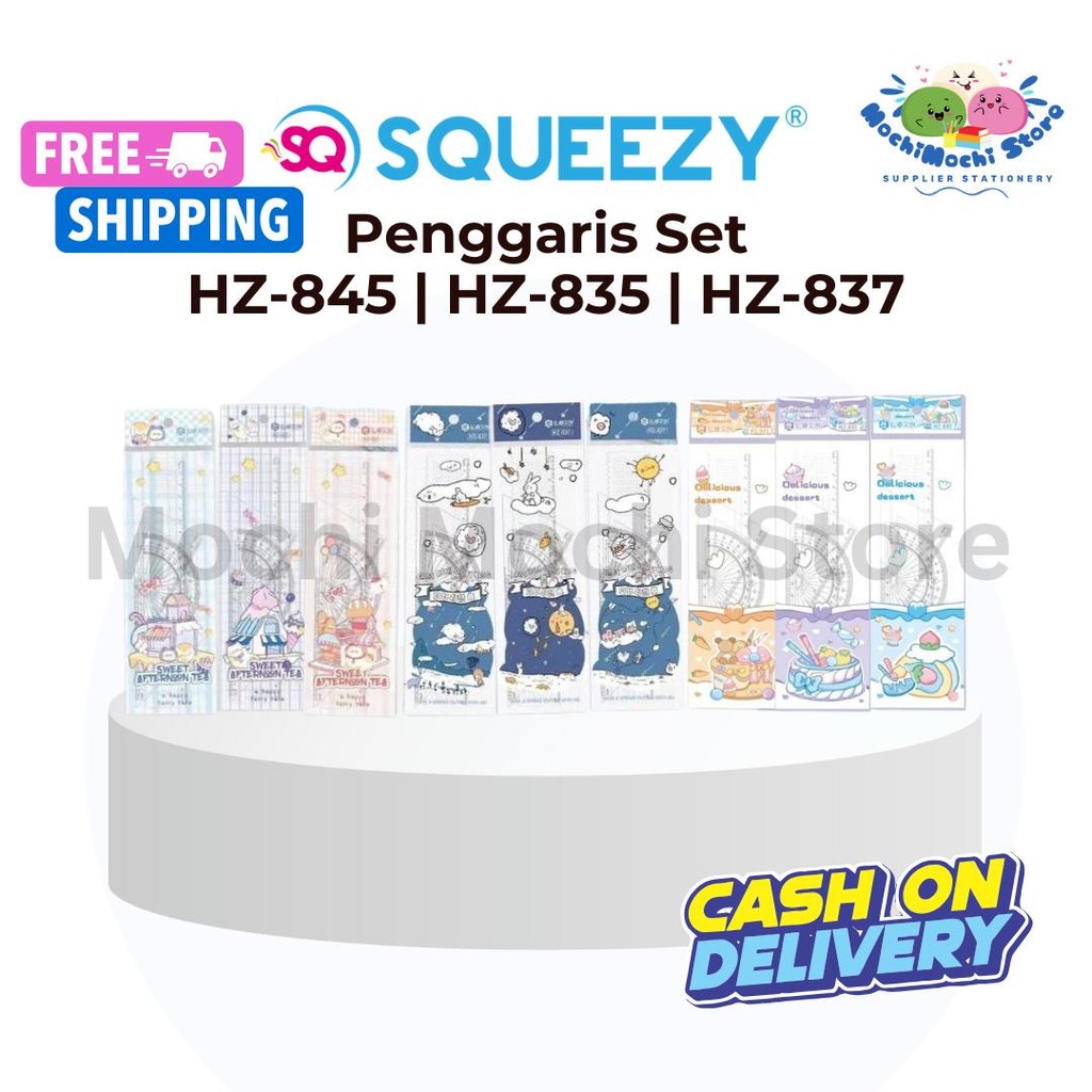 

Penggaris Transparan Set (1 SET/4 PCS) 20cm HZ-845 | HZ-835 | HZ-837 | Penggaris Plastik 1 Set Isi 4 Pcs | Penggaris Busur | Penggaris Segitiga