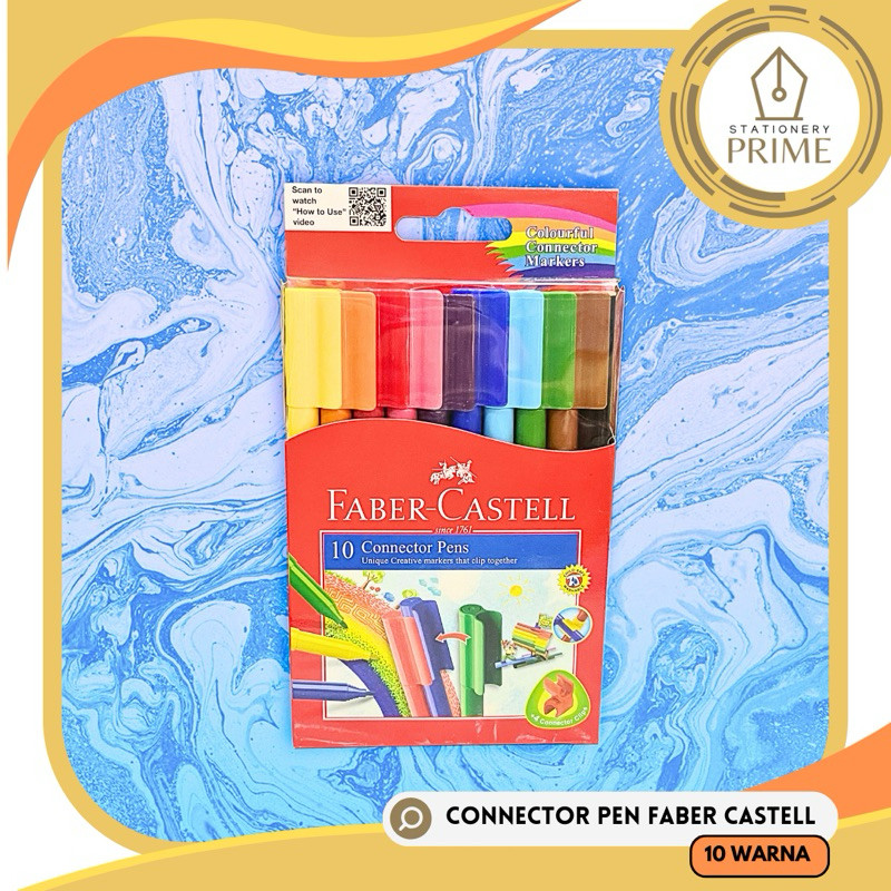 

Connector Pen Faber Castell 10 warna ( Spidol Warna )