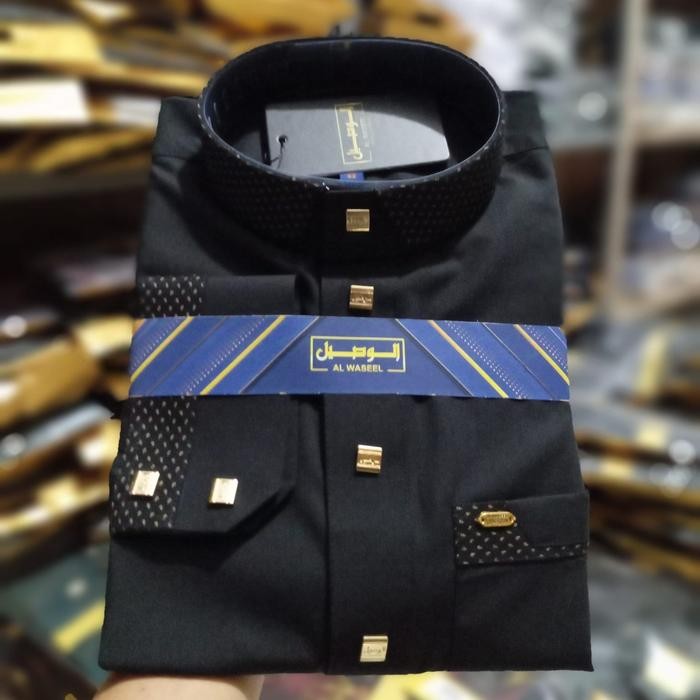 JUBAH WASEEL KATUN/JUBAH HARAMAIN /ALHARAMAIN/HARAMAIN - Hitam, 50/20