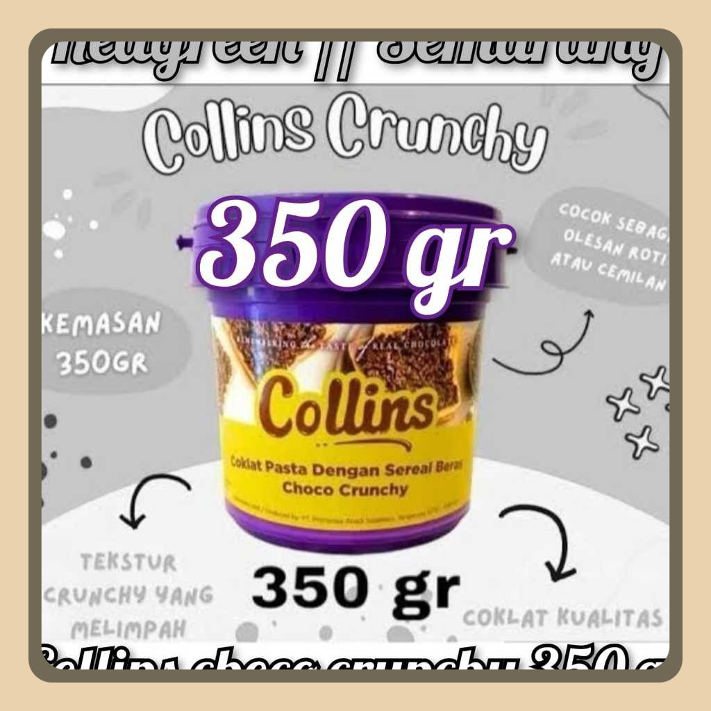 

350gr JATENG REDGREEN collins choco crunchy 350gr selai collins 350gram