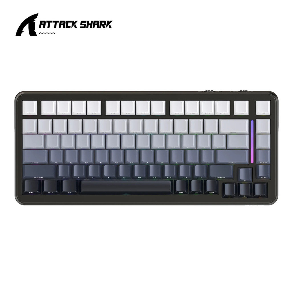 Attack Shark Wireless Keyboard, RGB Lighting, Tri-Mode, Gasketed Construction, Hot Swap, WINDOES/MAC