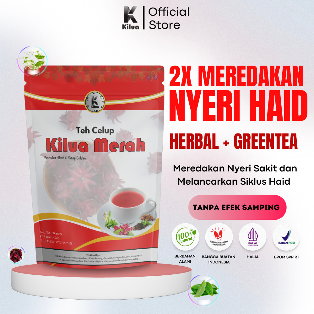 

KILUA - Teh Merah Pereda Nyeri Haid dan Melancarkan Siklus Haid teh pelancar Haid solusi herbal