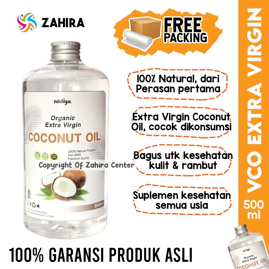 

VCO Premium 500ml Organic Natural Extra Virgin ECVO Minyak Kelapa Coconut Oil Bagus Kulit Rambut