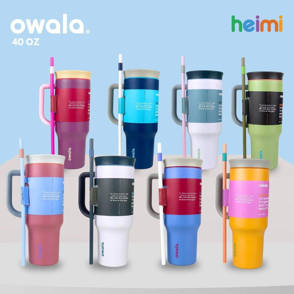 NEW TUMBLER OW*LA 40 OZ (1185ml) BOTOL MINUM STAINLESS DUAL SIP PREMIUM