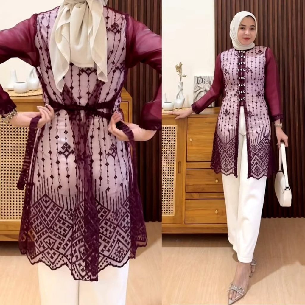PARXETSHOP  Outer Brokat Tunik Brokat/Hadzu Outer Brokat Kondangan