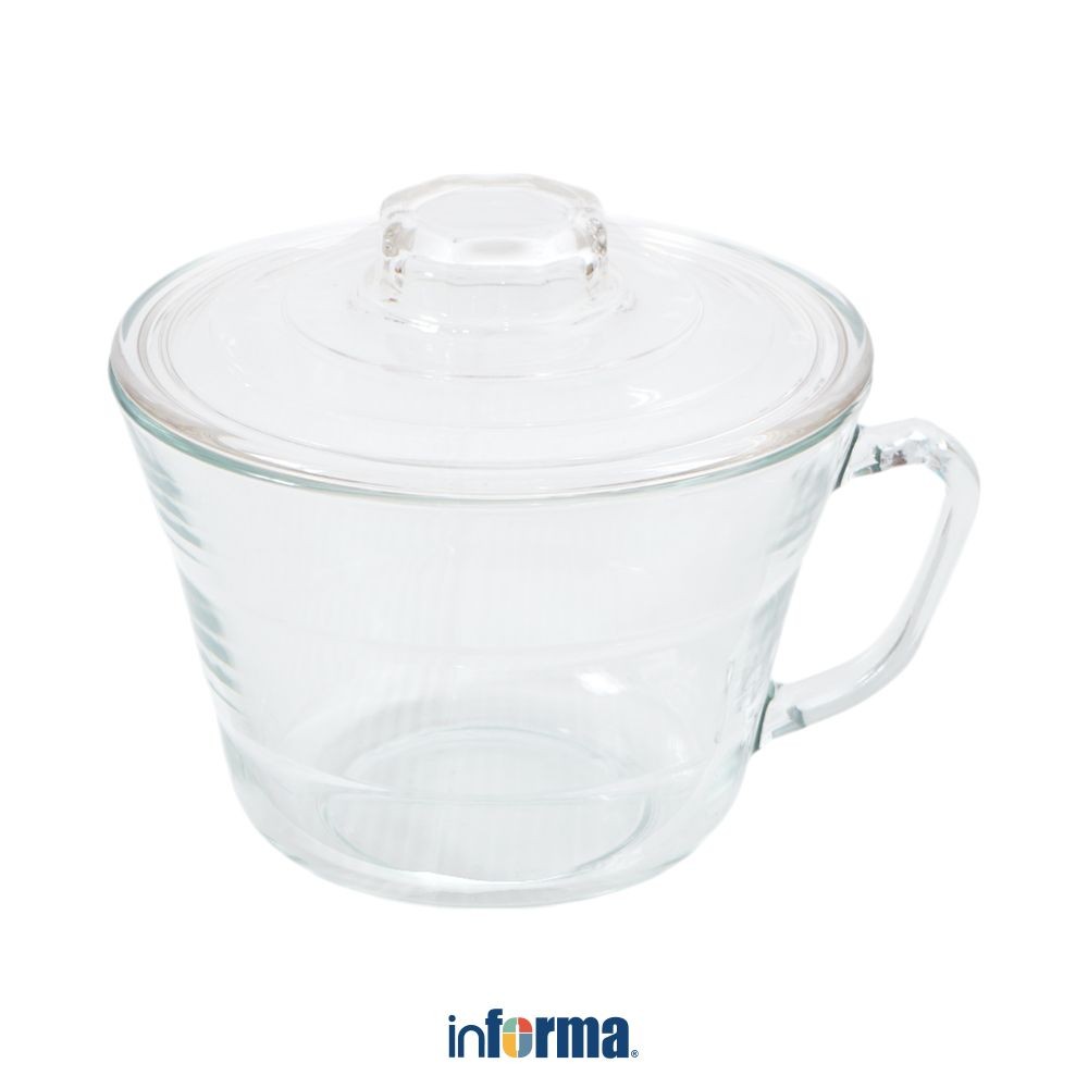 Informa Glasslock Mangkuk Saji Dengan Tutup 705 ml Mangkok Makanan Food Grade Wadah Hidangan Serving