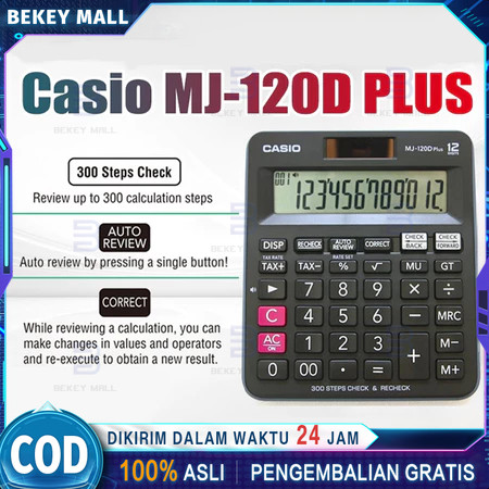 

BEKEY Casio Calculator DJ-120D Plus Check & Correct Review Desktop Kalkulator DJ 120D PLUS Original