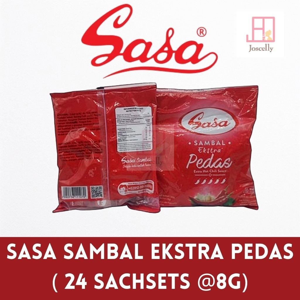 

JOSCELLY.ID SASA Saus Sambal Extra Hot Sachet Renceng (Isi 24 Sachet)