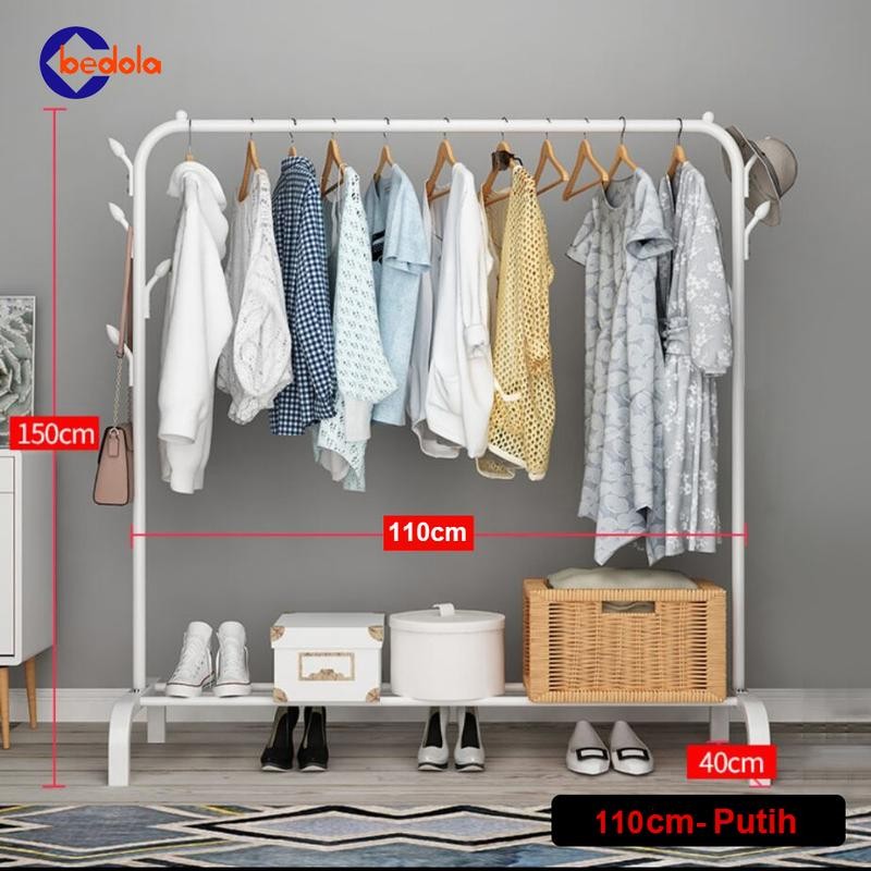 

Bedola stand hanger single gantungan baju ada cantolan