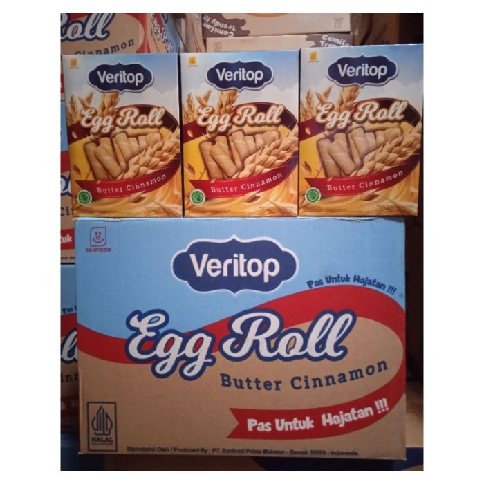 

Veritop egg roll butter cinnamon kartonan isi 24 box