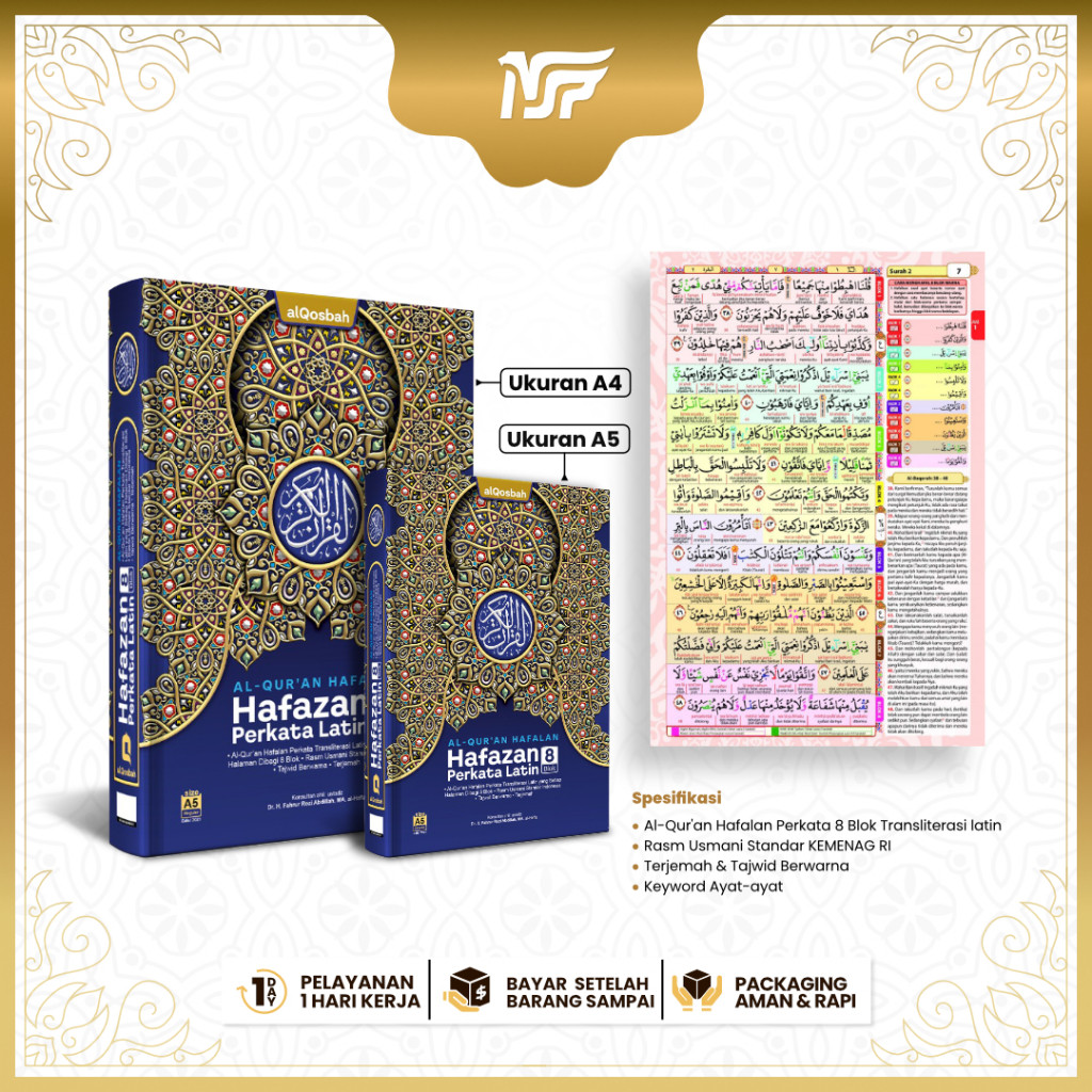 

Al Quran Hafalan Hafazan Perkata Latin 8 Blok Ukuran A5 /Bisa COD Bayar DiTempat