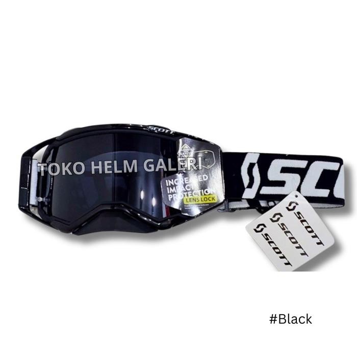 dijual_Scott Dua Lensa Google Helm Cross Trail - Black