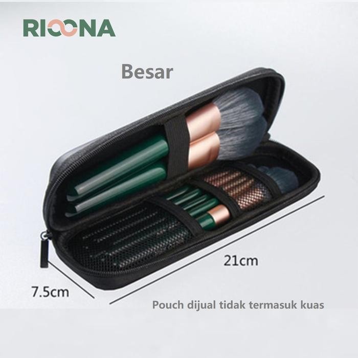 

Tempat Kuas Make Up Tempat Pensil Pouch Kuas Pouch Pensil Bahan EVA - Pouch hitam besar BEST SELLER