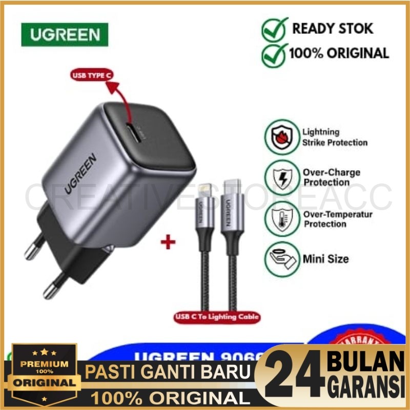 Begafiam - Ugreen Kabel Charger Iphone Mfi Original 10W 20W 30W Fast Charging