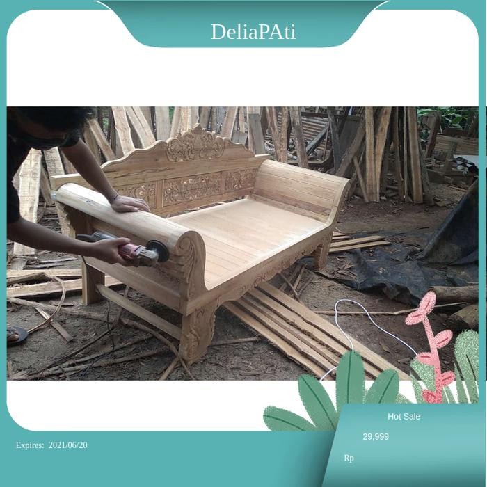 bangku risban bale bale madura untuk bangkubiasa atau pelaminan termurah dari kayu jati bk  Keris se