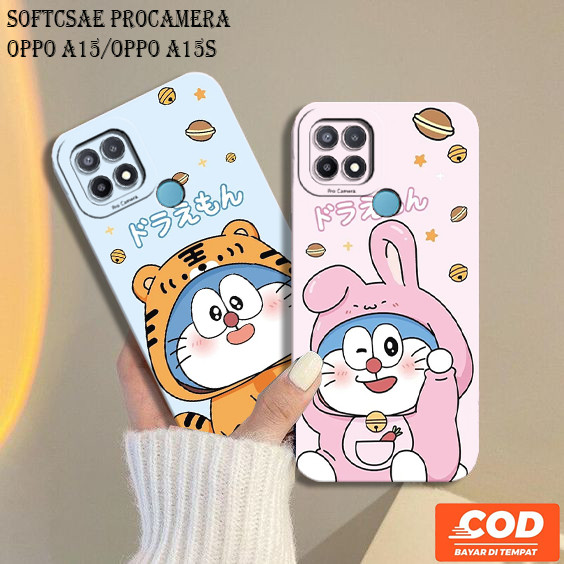MAKMUR - Case OPPO A15/ OPPO A15S  Terbaru - Fashion Case DORAEMON - Casing Hp OPPO  Terbaru - Kesin