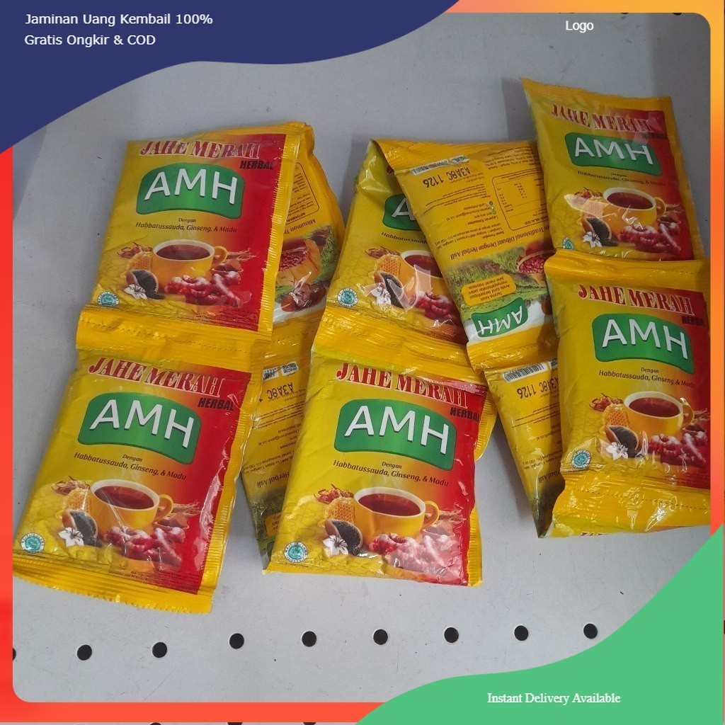 

JAHE MERAH AMH 1 Renceng isi 10pcs x 20gram Minuman Herbal Dengan Habbatussauda, Gingseng Madu Toko Herbal Kota Blitar Randel