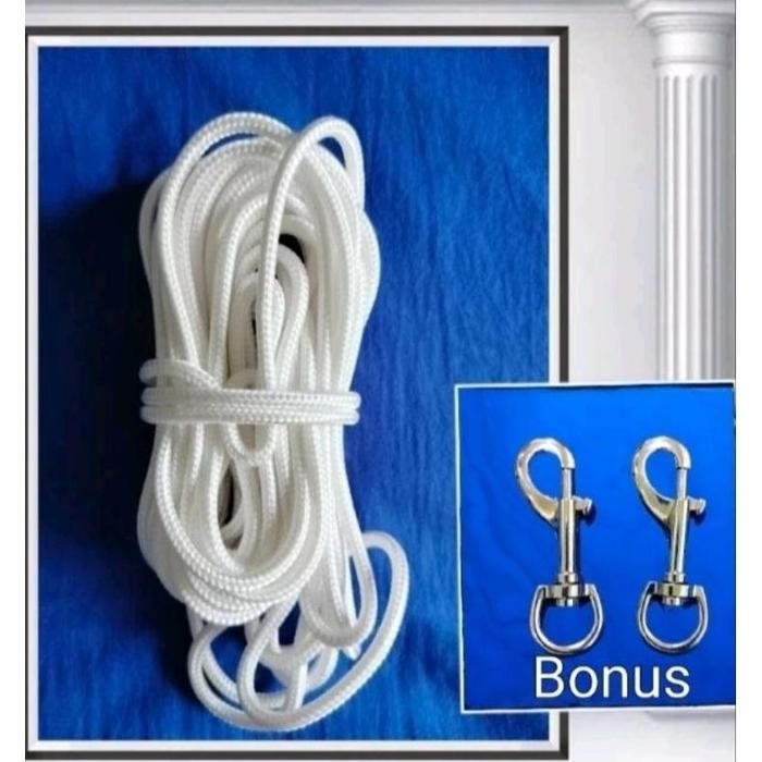 TALI TAMBANG 20 METER(UNTUK DI TIANG BENDERA) DIAMETER 10MM.*#GRATIS PENGAIT - 15mtr, Tambang