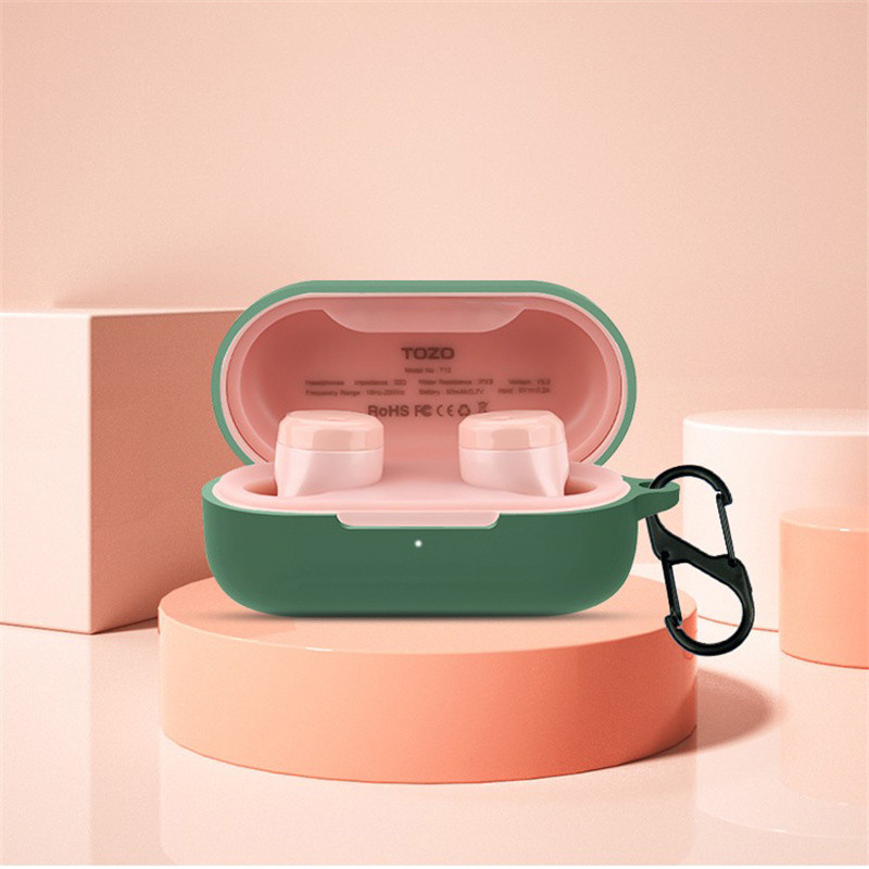 Case Tozo T12 Headphones Stereo Soft Silicone Protection Slim Back Cover for Tozo T12 Earphone Stere