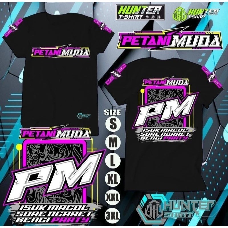 kaos distro PM petani muda lengan pendek SUMBER REZEKI BISA COD