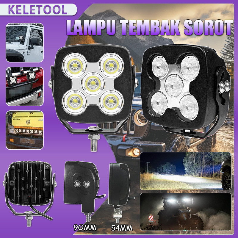 80W 100% ORI Lampu volvo alat berat Sorot Heavy Duty Offroad Tembak dotrek mobil volt truk Balak Dot