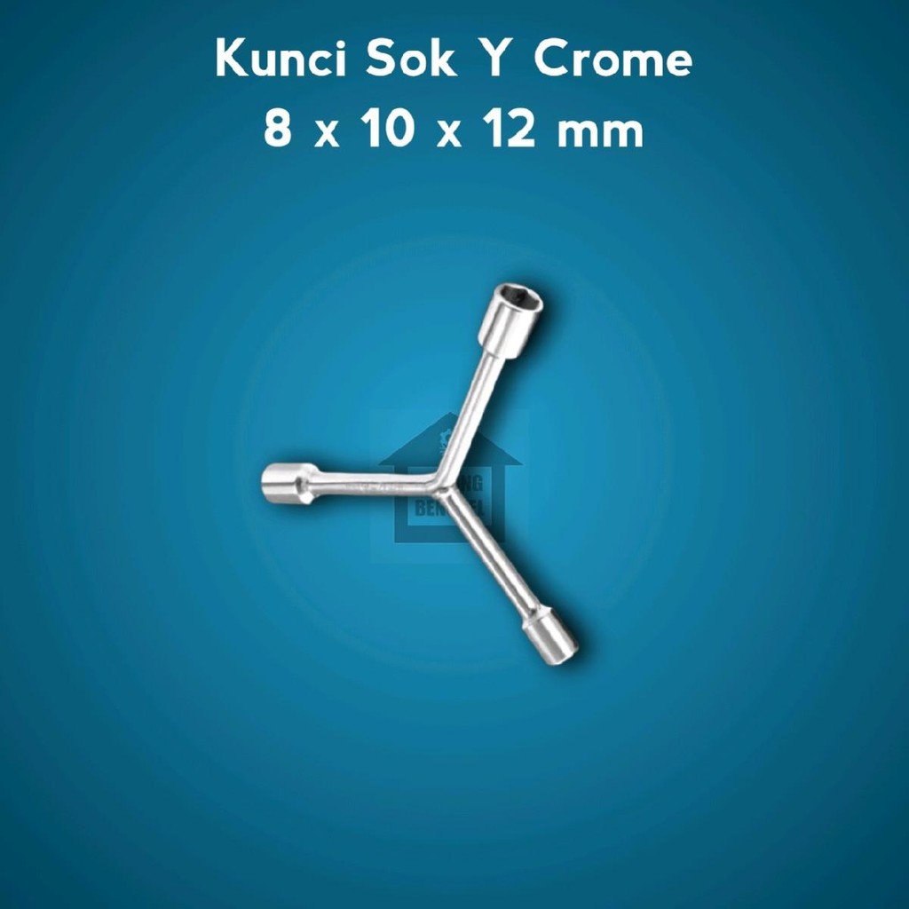 KTP kunci Y PENDEK 8x10x12x14x17 kunci sok Y wrench kunci sock bukan tekiro bukan kunci t