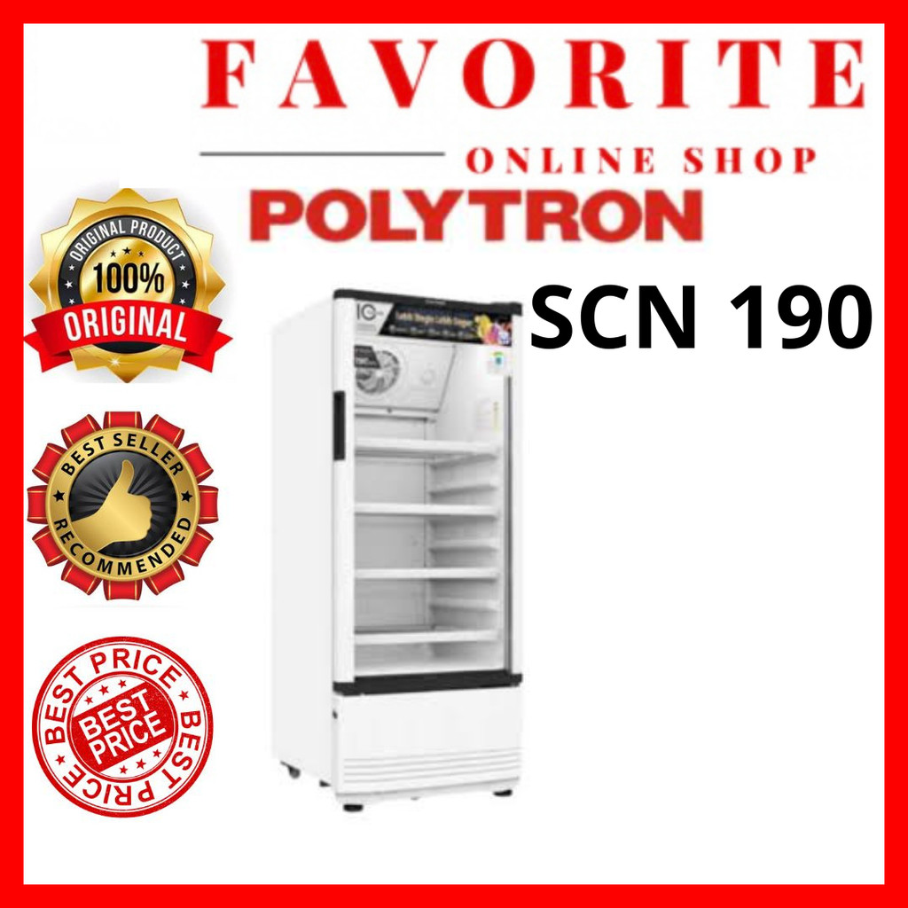 SHOWCASE POLYTRON SCN 190 POLYTRON SHOWCASE SCN190 4 RAK DISPLAY COOLER KULKAS LOW WATT