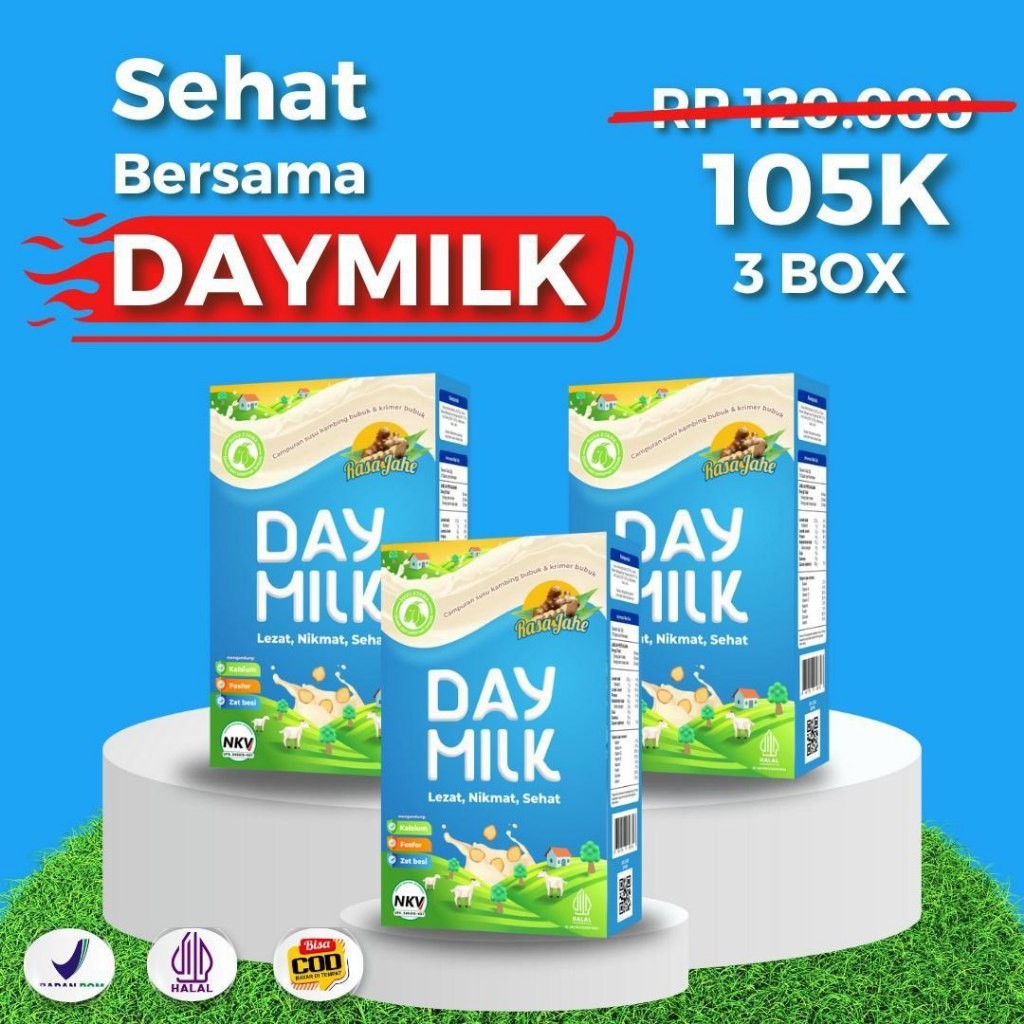 

PROMO 105.000 Dapat3 BOX DAYMILK VARIAN - Susu Kambing Etawa - Mengatasi Insomnia - Susu Tulang dan Sendi - Tidak Berbau - HALAL BPOM NKV