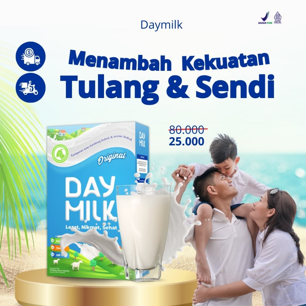 

PROMO DAYMILK Susu Kambing Etawa - 4 Varian Rasa - Cokelat - Vanilla - Jahe - Original - Netto 200 gram